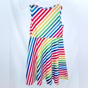 Rainbow stripe girls dress, Size 6-8, Tag says large.